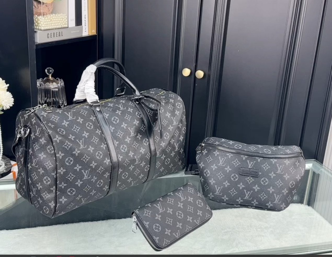 Burberry/Lv Three-piece set