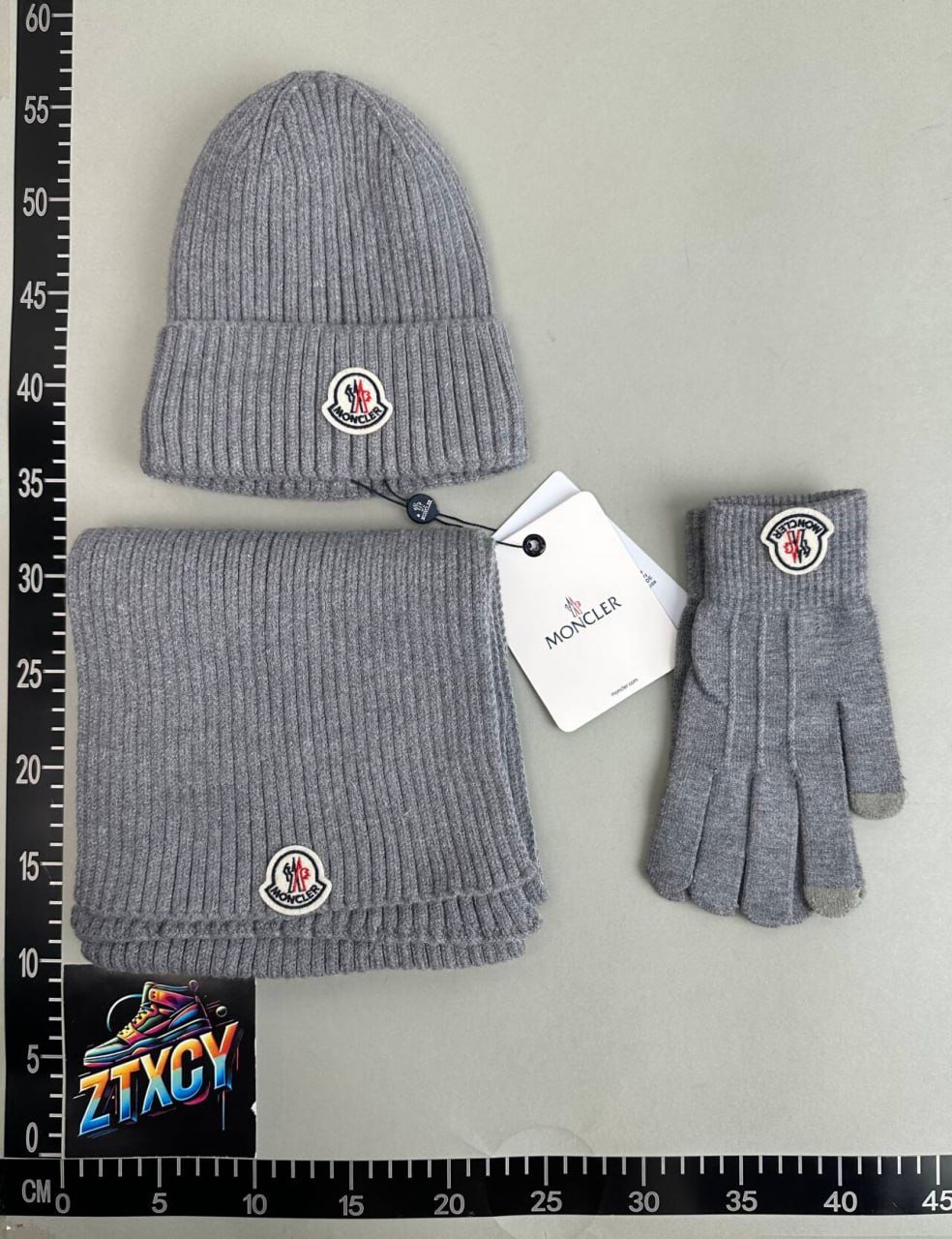 Moncler scarf hat gloves set