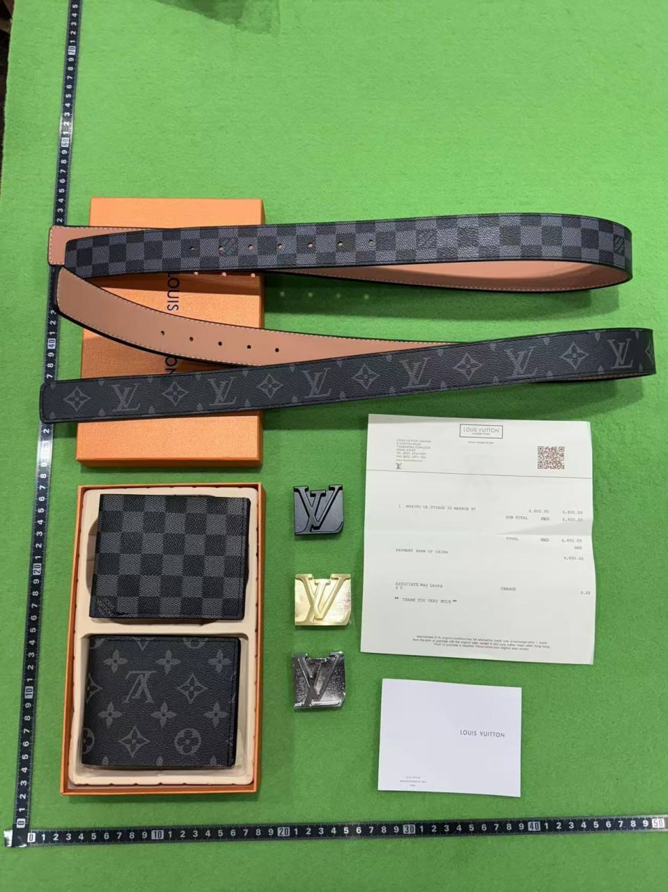 LV,Hermes belt and wallet