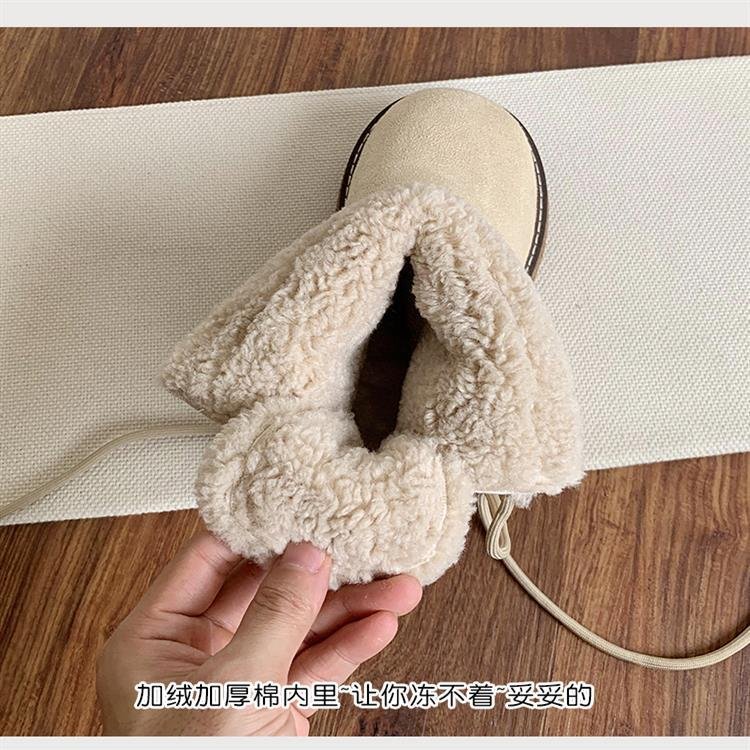 Women's New Winter Fleece-Lined Warm Snow Boots with Lace-Up Ankle Boots