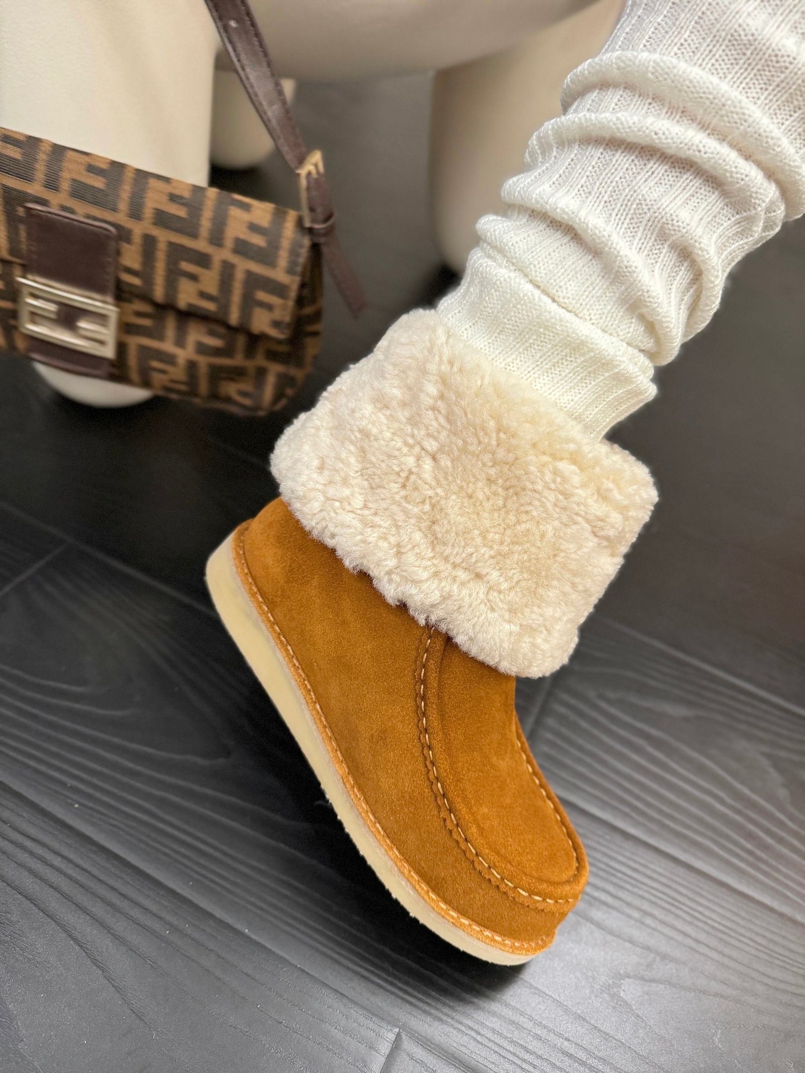 Chloe's new snow boots are now available.
