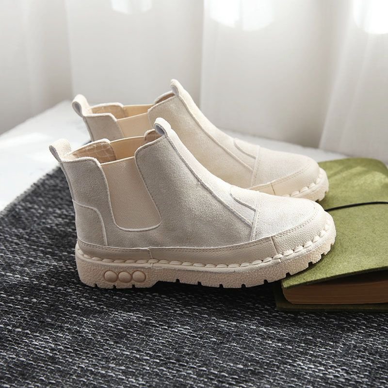 New winter style round toe fashionable and versatile fleece-lined, thick and warm platform cotton boots