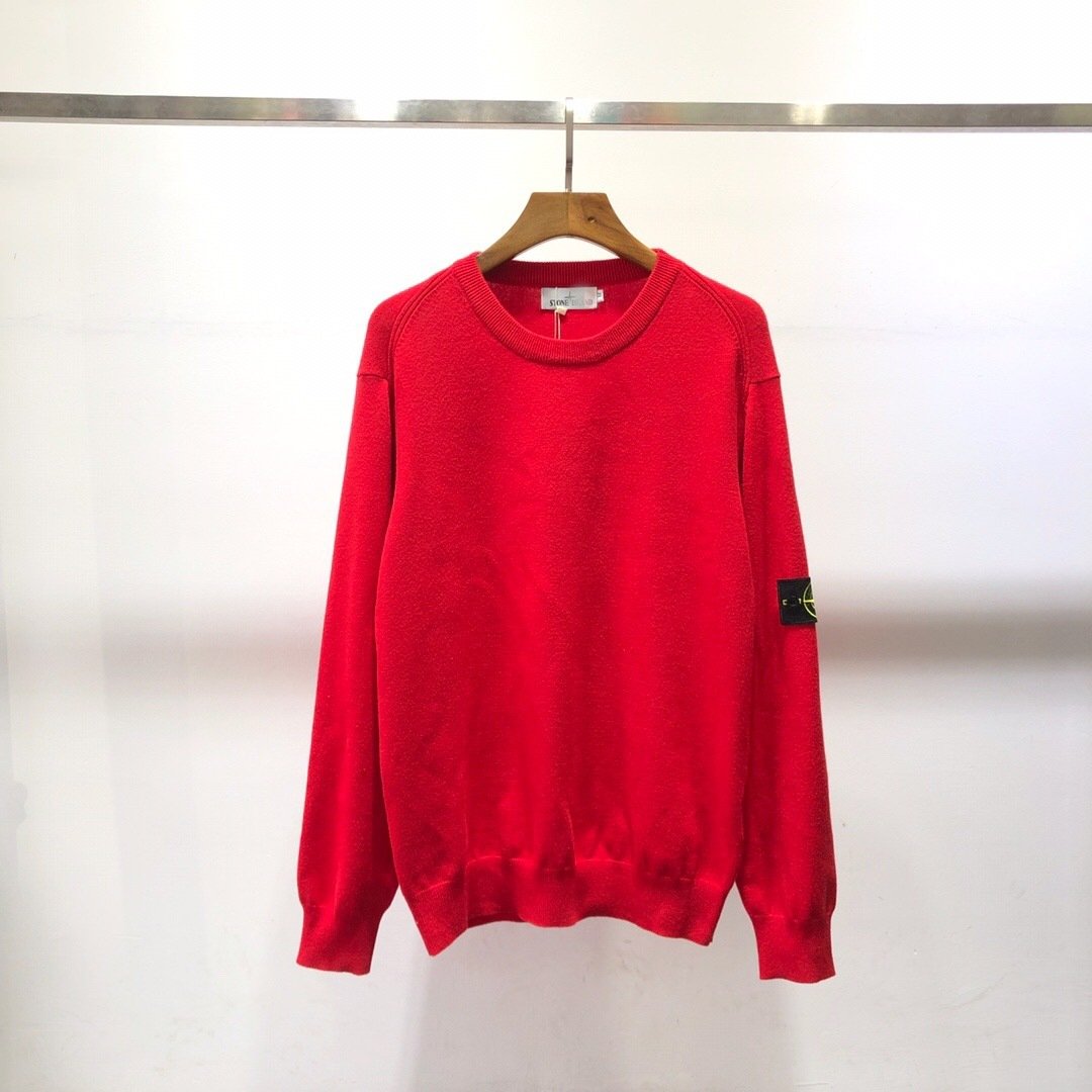Stoneisland wool blend sweater, crew neck pullover knit sweater, inner layer.