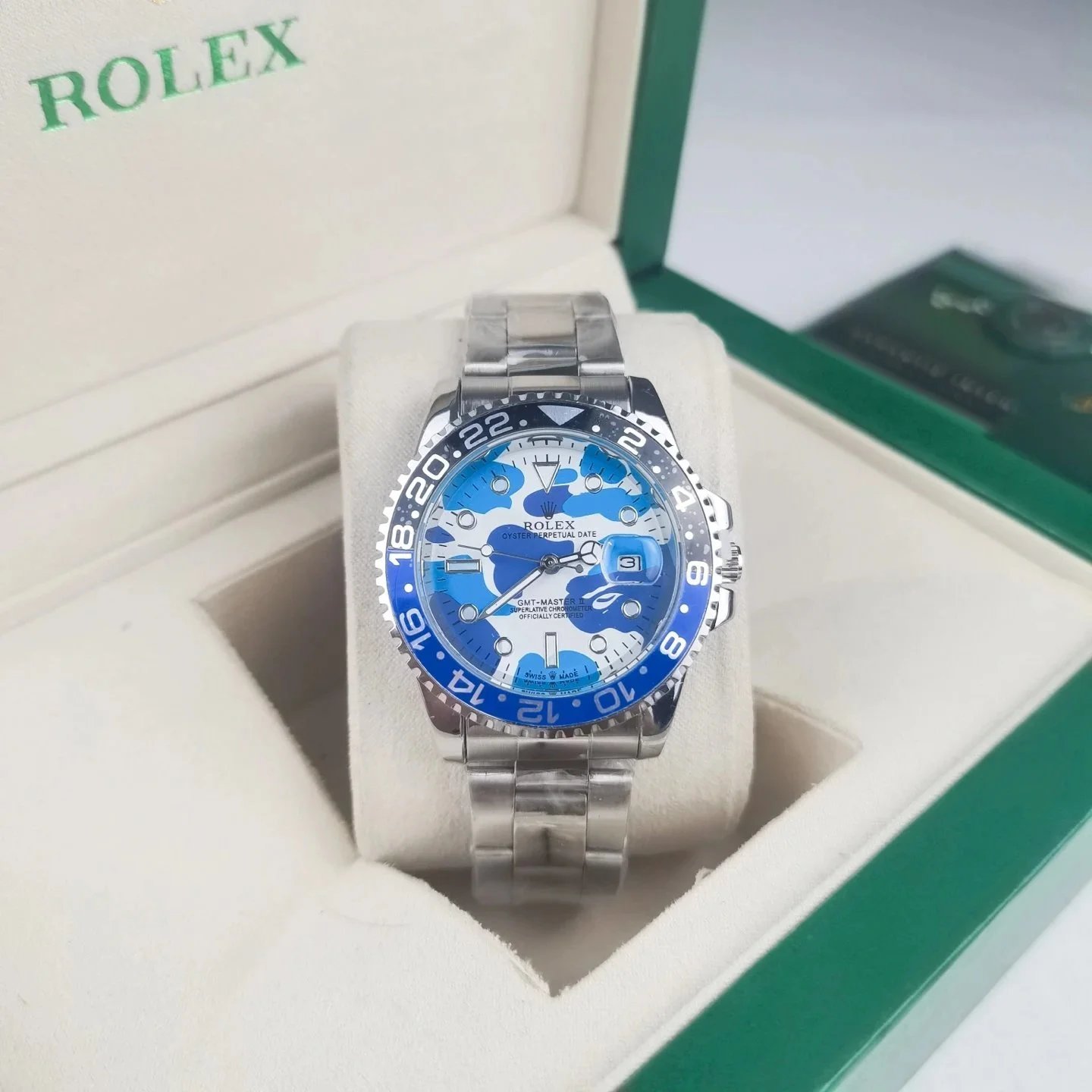 Rolex watch with crystal coating