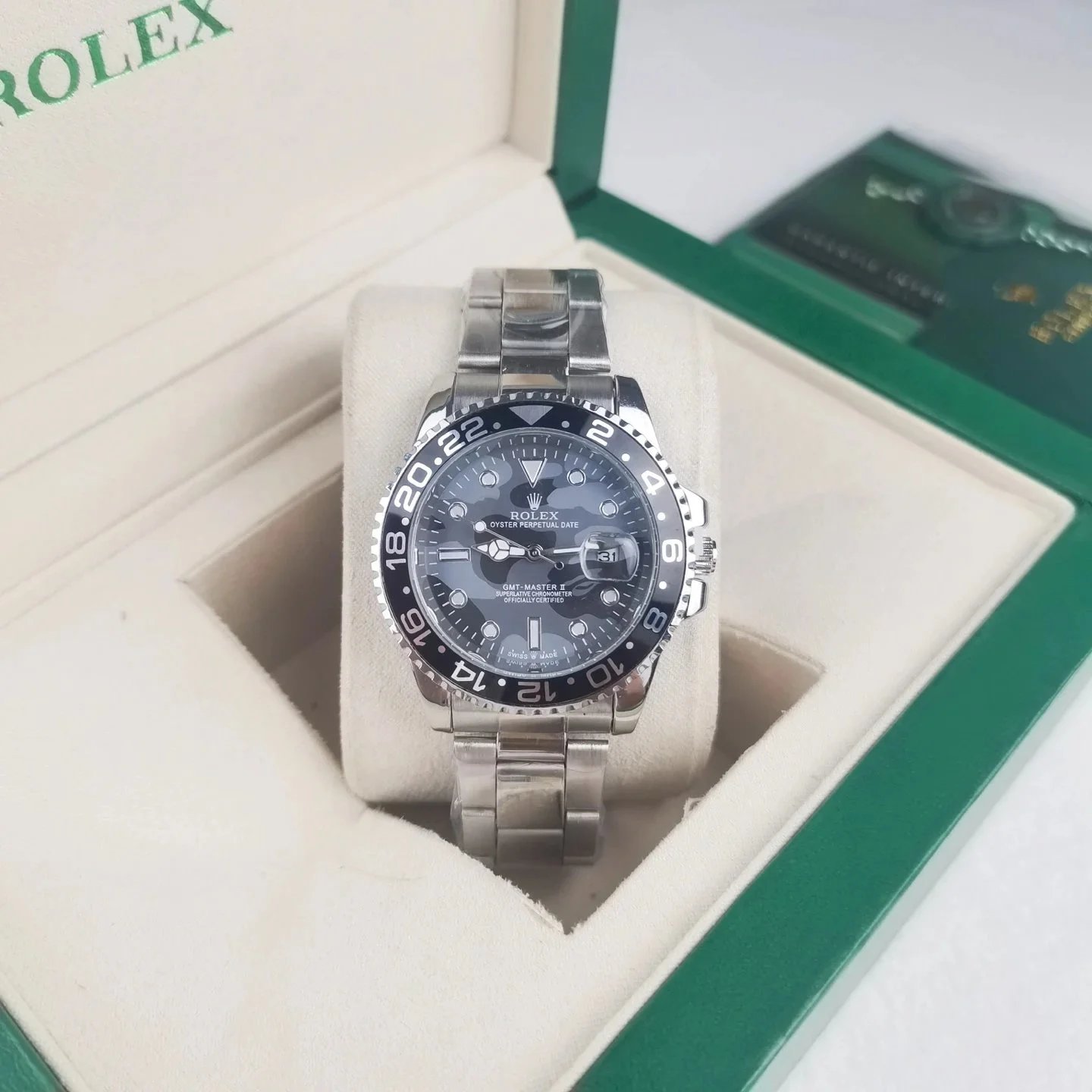 Rolex watch with crystal coating