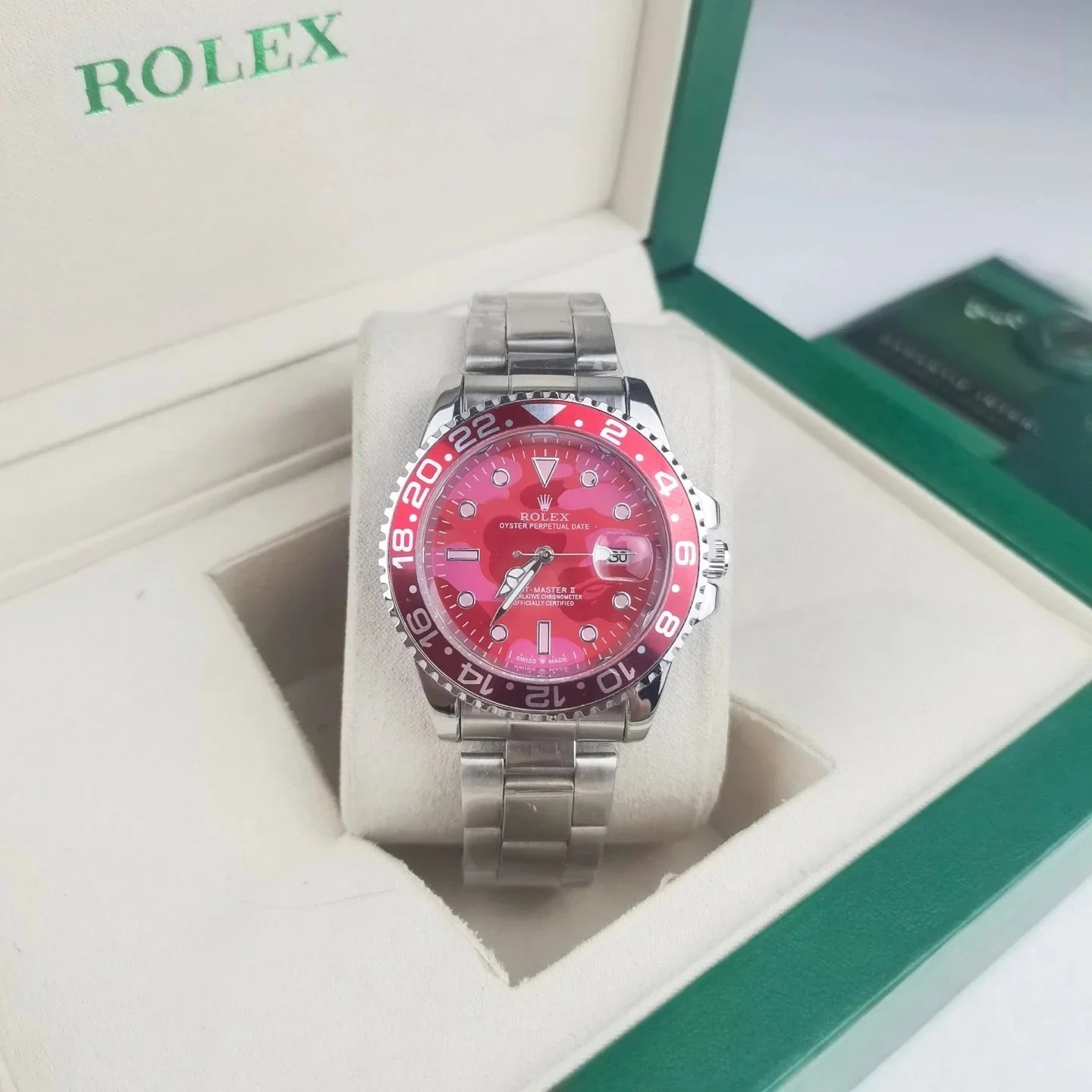 Rolex watch with crystal coating