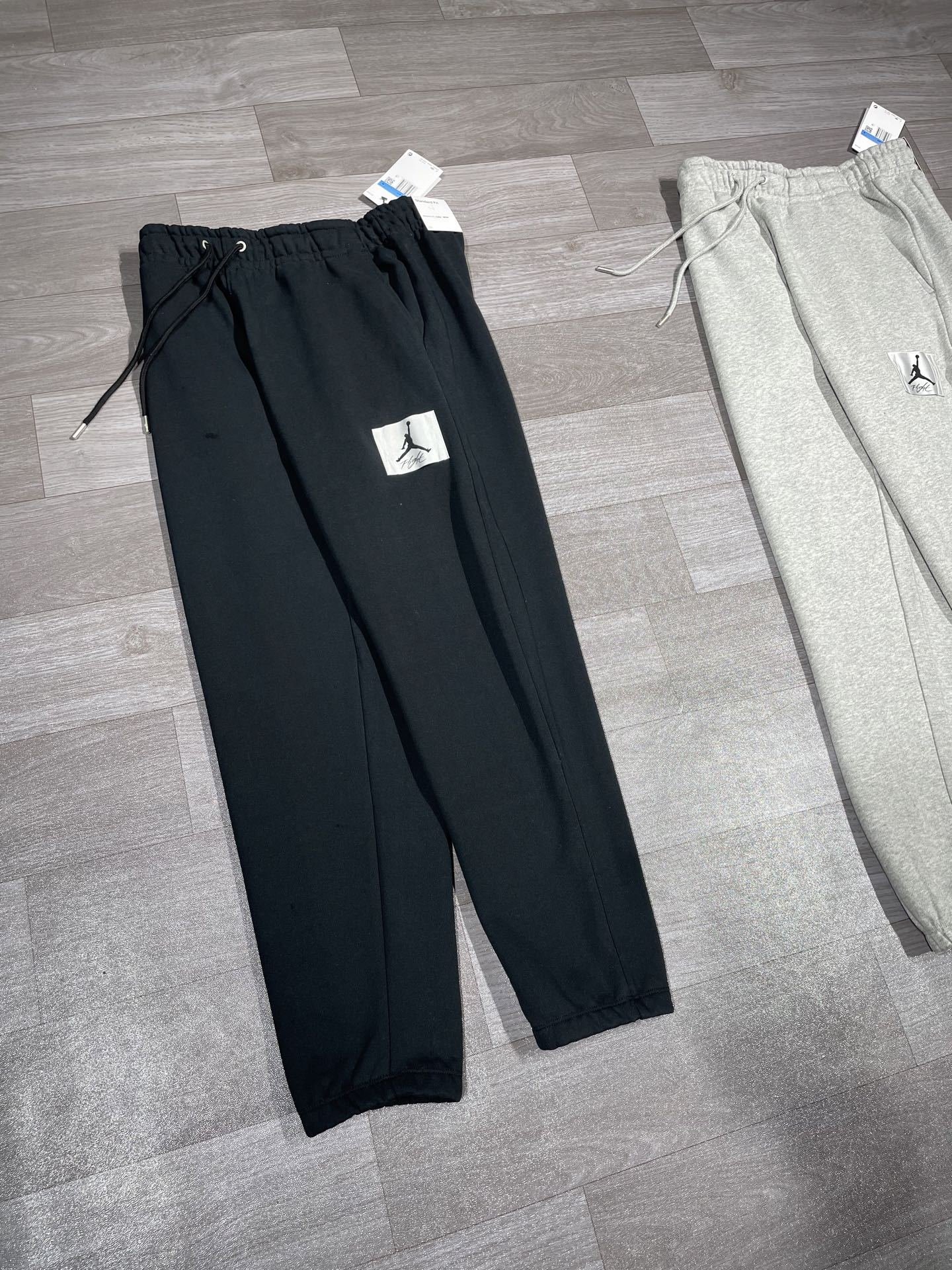 Jordan fleece-lined sweatpants, black label patch couple casual sports pants