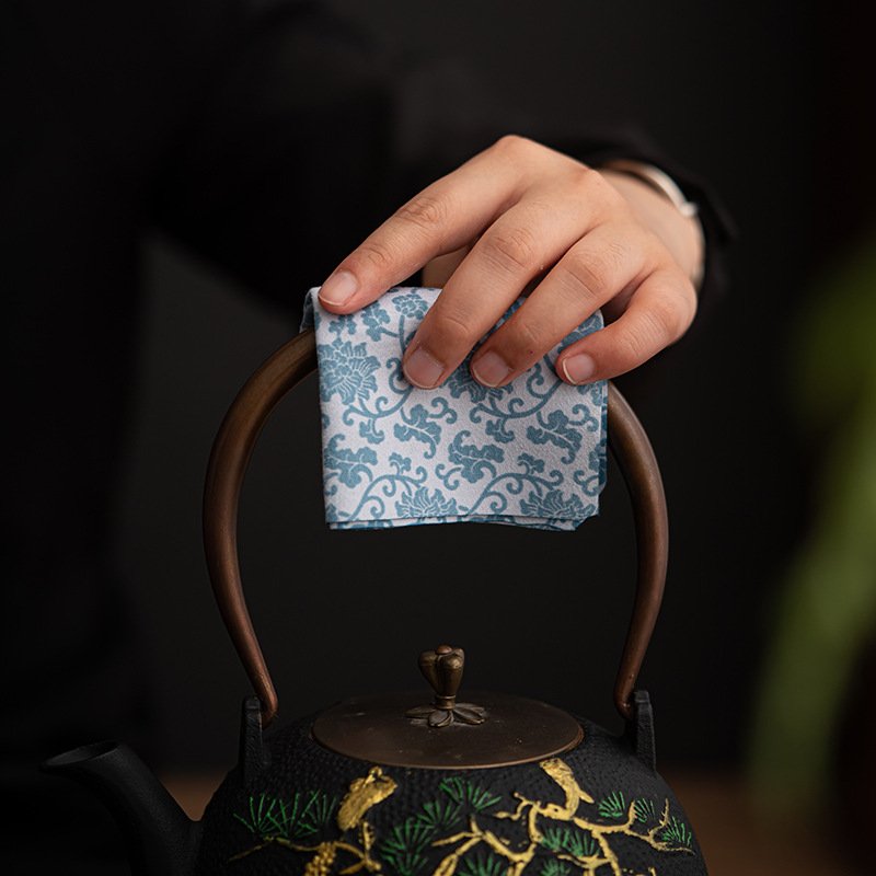 Antique-style kiln-fired Qingye creative tea scoop, tea tray, tea dispenser, tea spoon, tea spatula, Kung Fu tea set, tea ceremony six gentlemen accessories