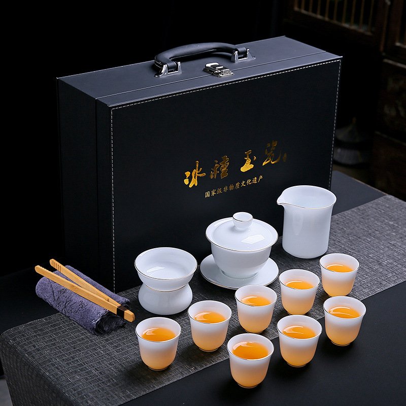 Guests, Tea Brewing Bowl, Tea Cups - High-End Luxury Gift Box