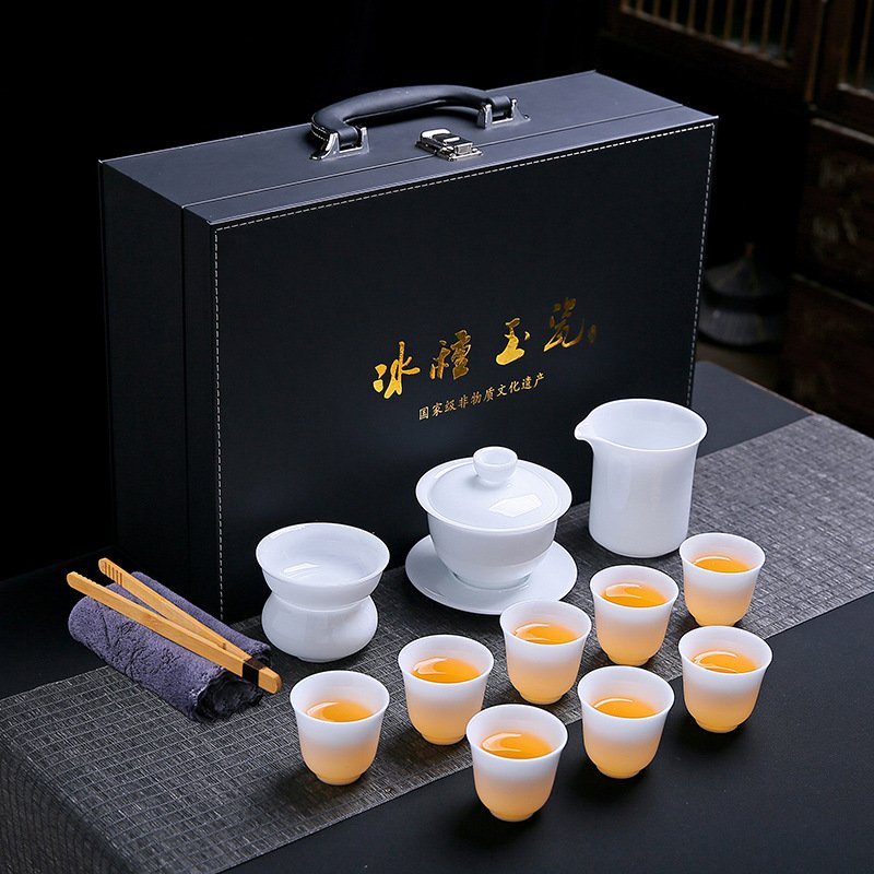 Guests, Tea Brewing Bowl, Tea Cups - High-End Luxury Gift Box