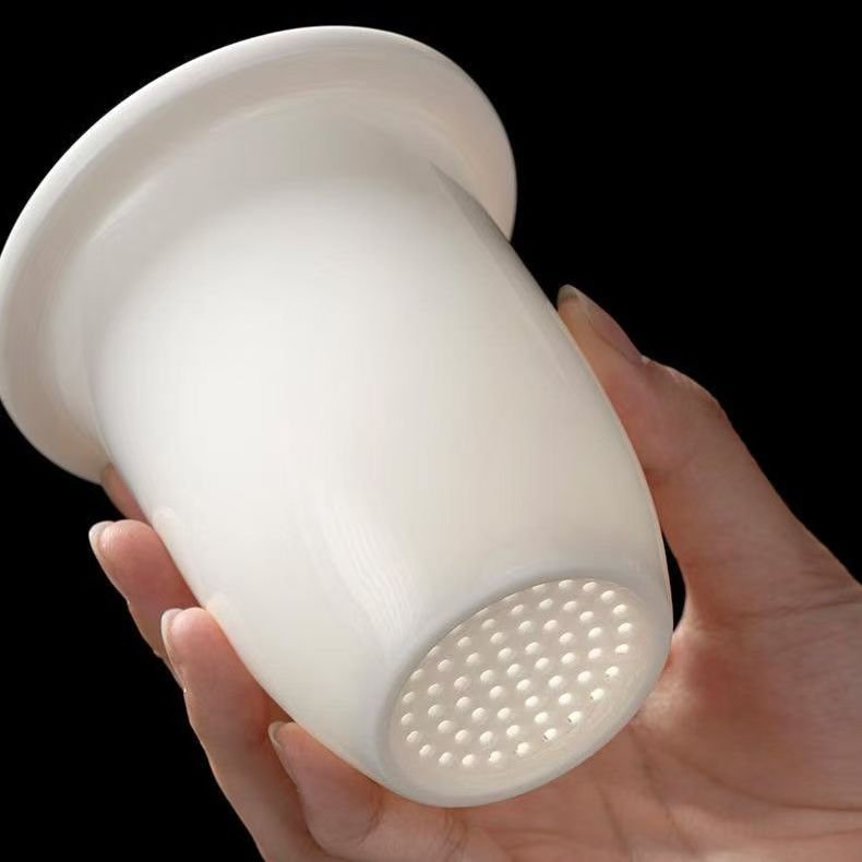 Ceramic Master Cup, Single Cup, Jade White Porcelain, Special Tea Cup for Home Use, Individual Tea Cup, Gift Box