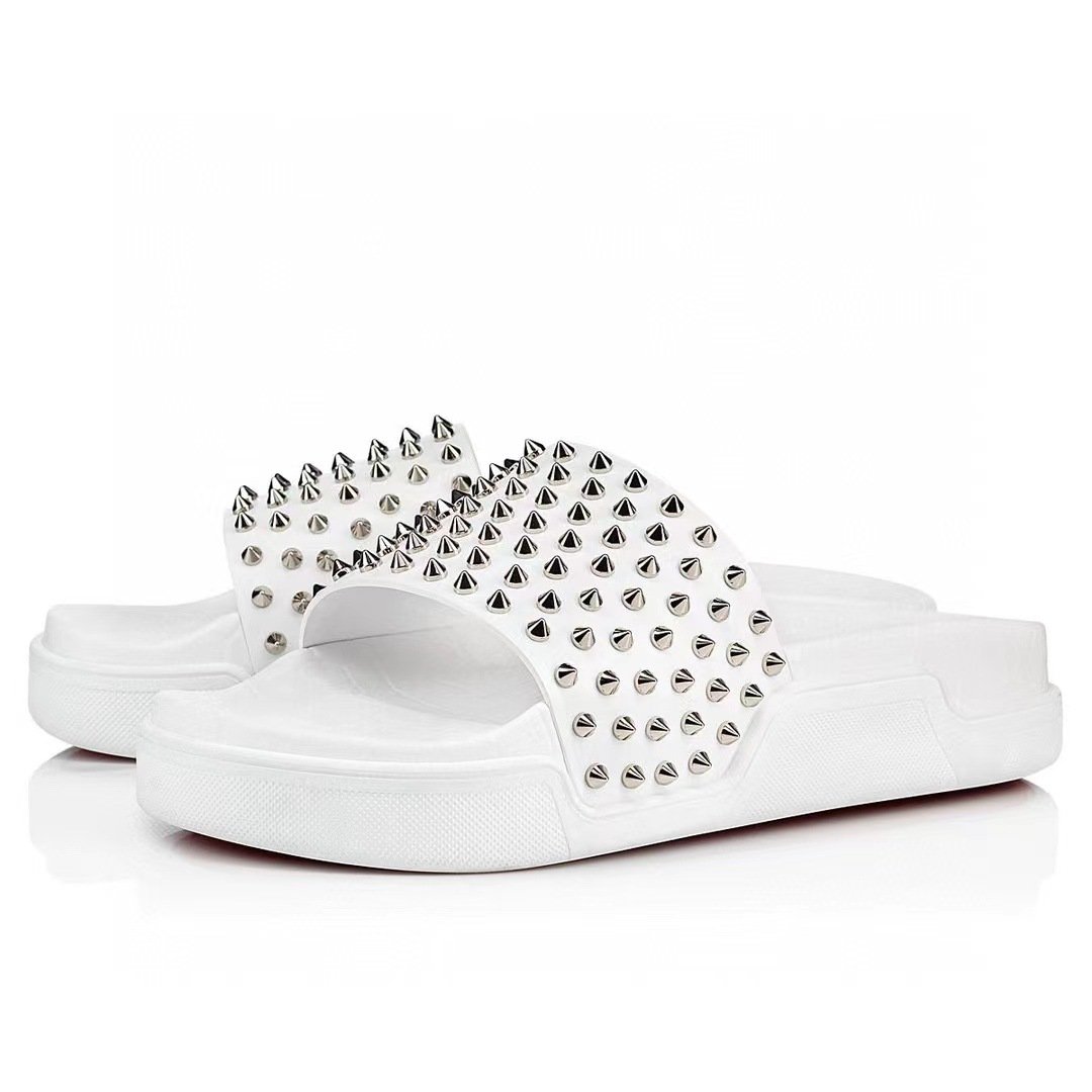 Studded slippers, unisex, non-slip, thick-soled, simple, flat, comfortable, lightweight.