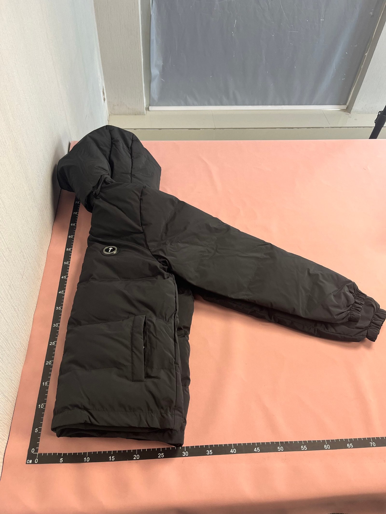 Men's Black Puffer Jacket with Hood Winter Warm Coat