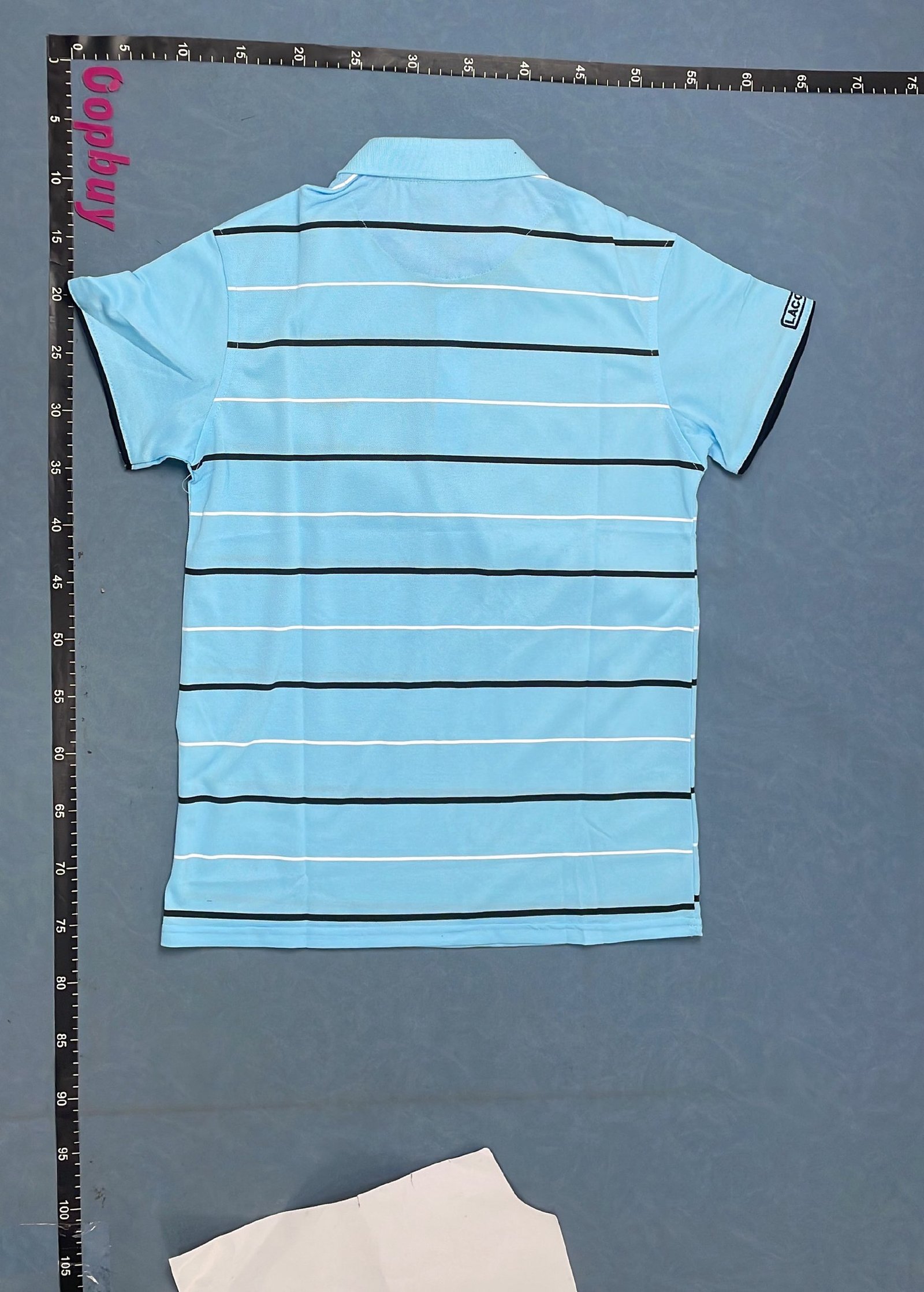 Lacoste Striped Polo Shirt - Light Blue with Black Trim [7 styles]