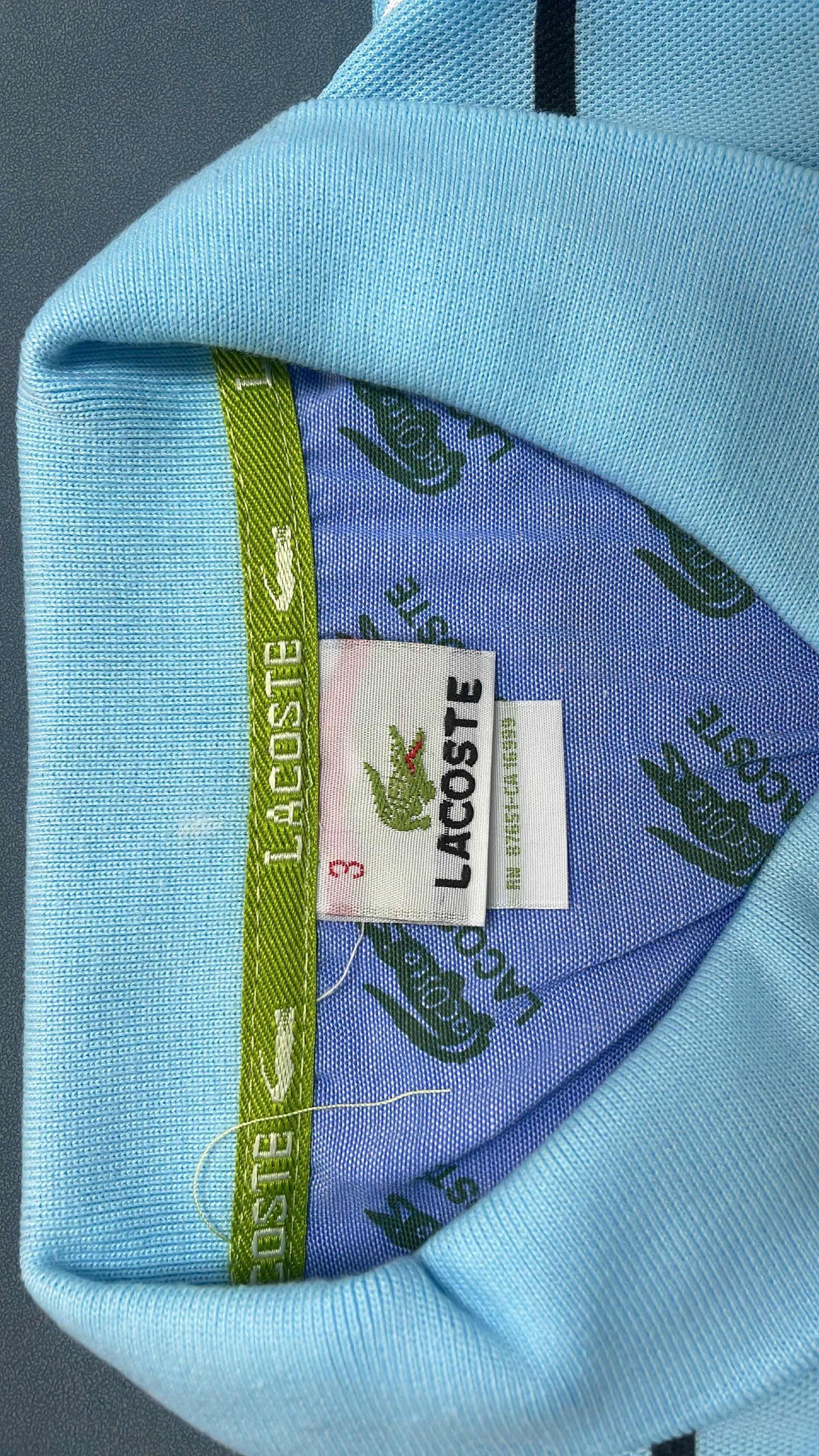 Lacoste Striped Polo Shirt - Light Blue with Black Trim [7 styles]