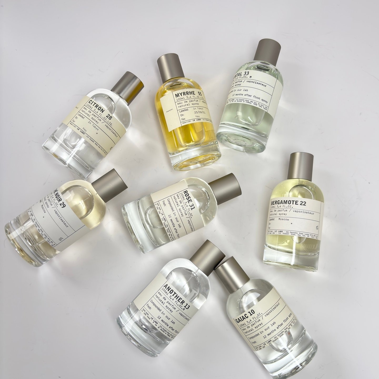 Nine perfumes from the laboratory