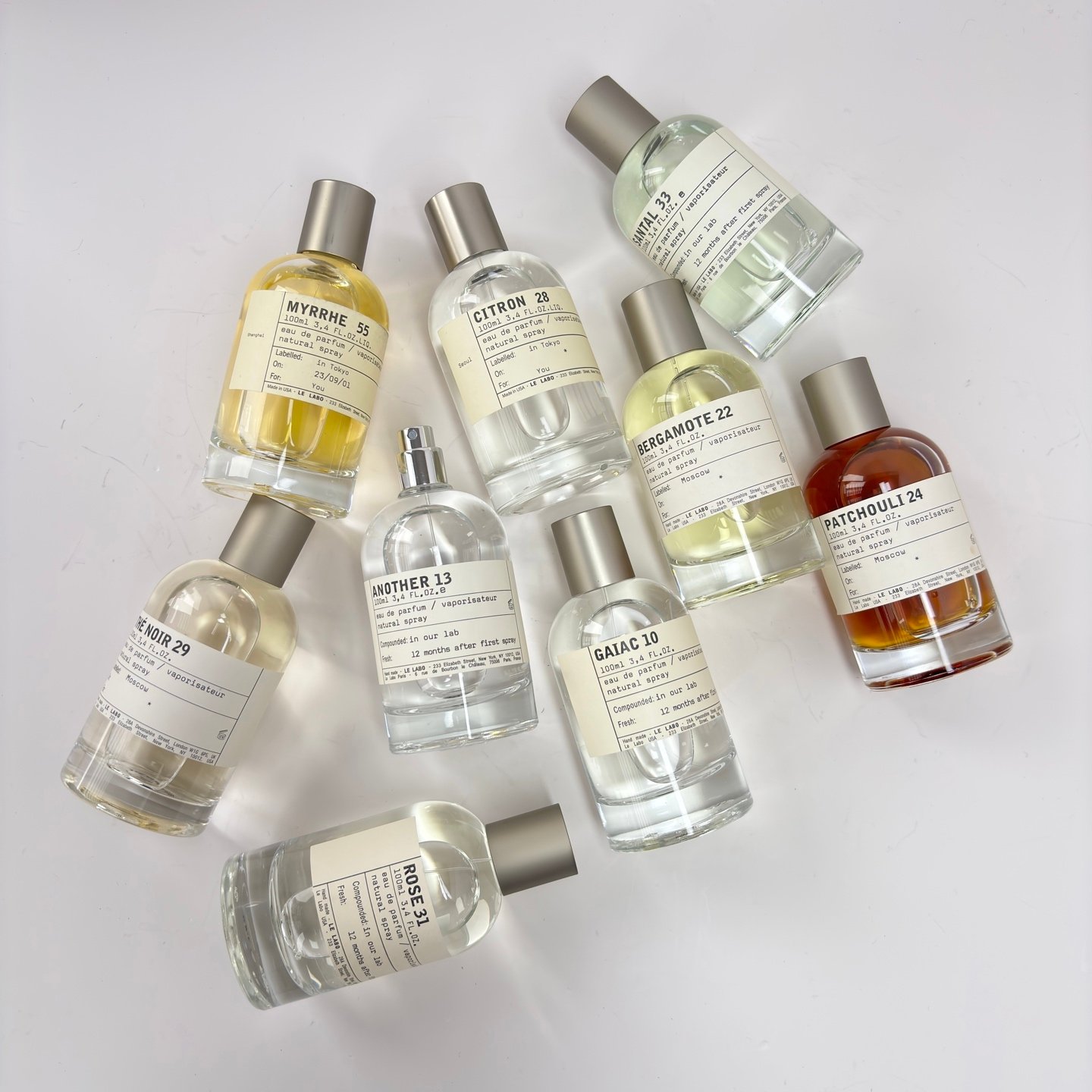 Nine perfumes from the laboratory