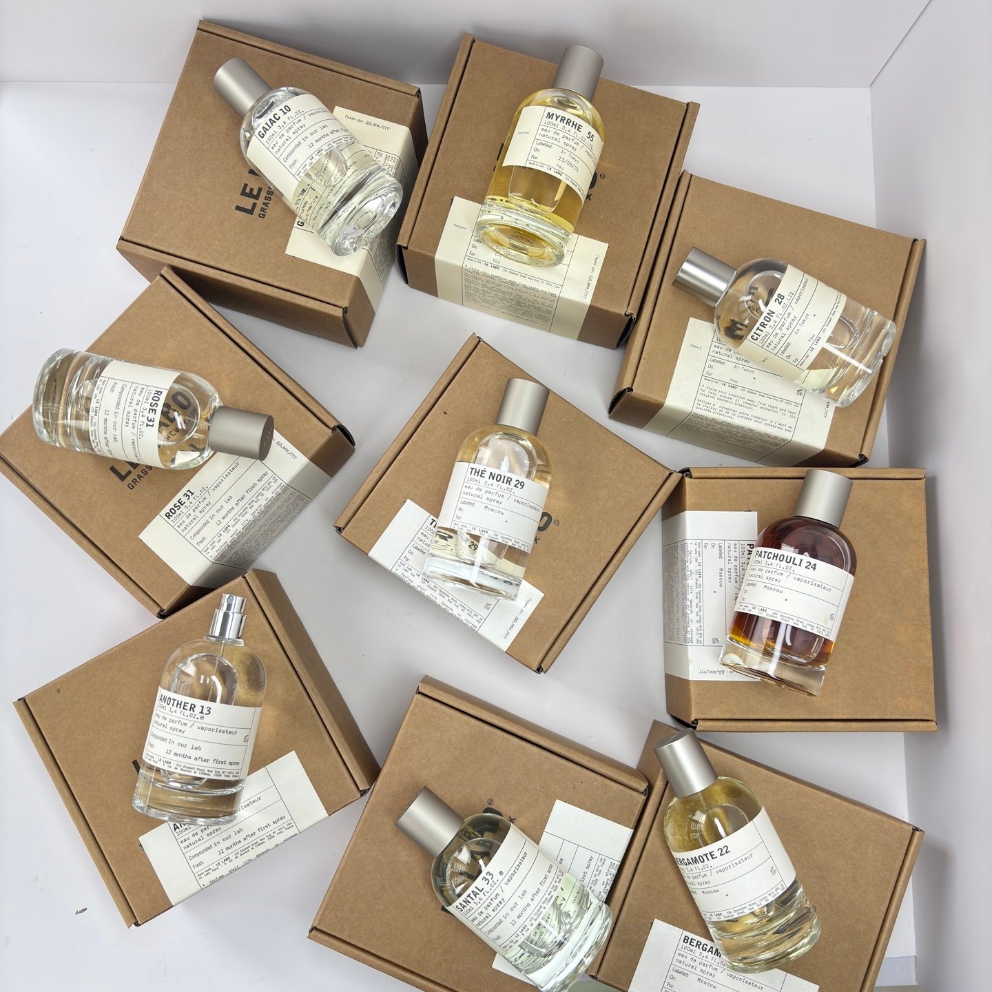 Nine perfumes from the laboratory
