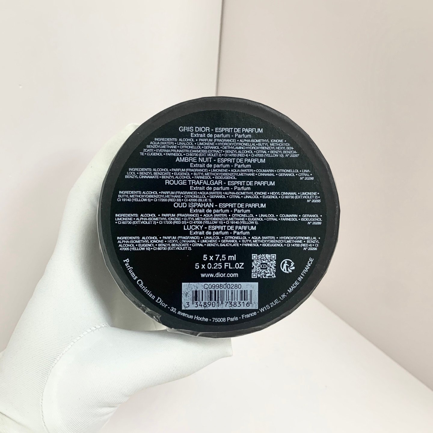 Dior Heritage Perfume Sample Set (5 pieces, 5 x 7.5ml)