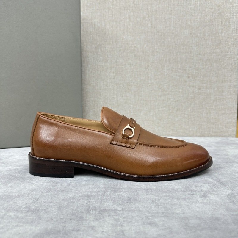 European-style new woven cowhide formal business leather shoes, men's thick-soled casual leather shoes, Derby shoes