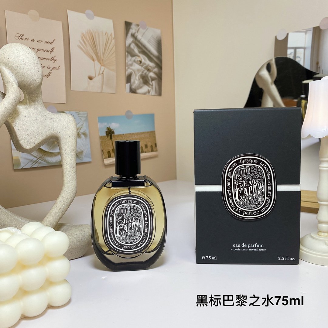 Diptych Black Label Eau de Parfum Set 75ml In Stock Scents: Eau de Parfum - L'Éclat - Fig - Eau de Toilette - Perrier - Eau de Rose - Duyère - Palau Oud